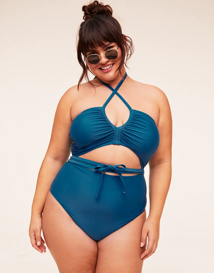 Lettie Dark Blue Plus Contour swimwear bundle Model 2