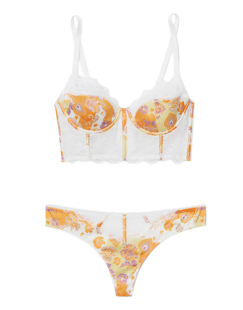 Lisette Paisley Orange 2 Lightly Lined bra bundle Still 3