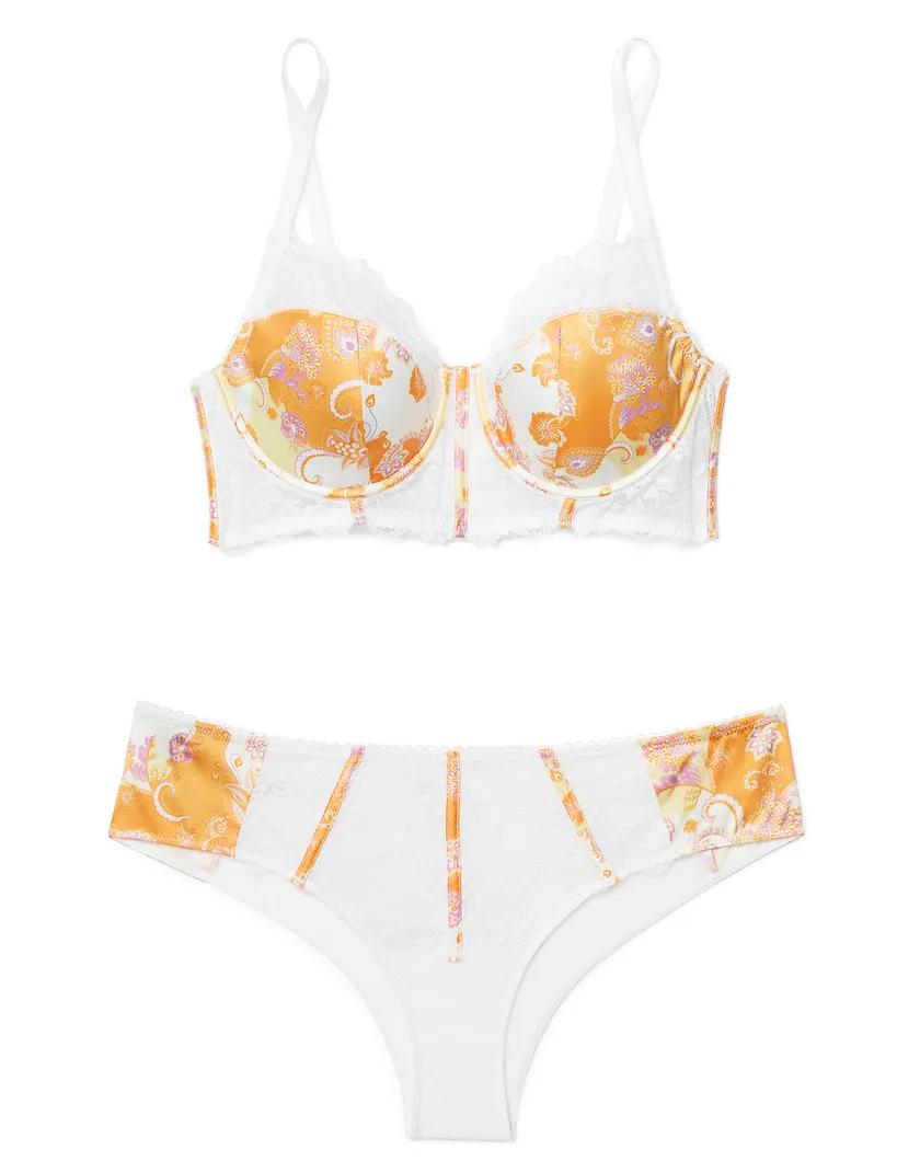 Svana Paisley Orange 2 Lightly Lined bra bundle Still 3