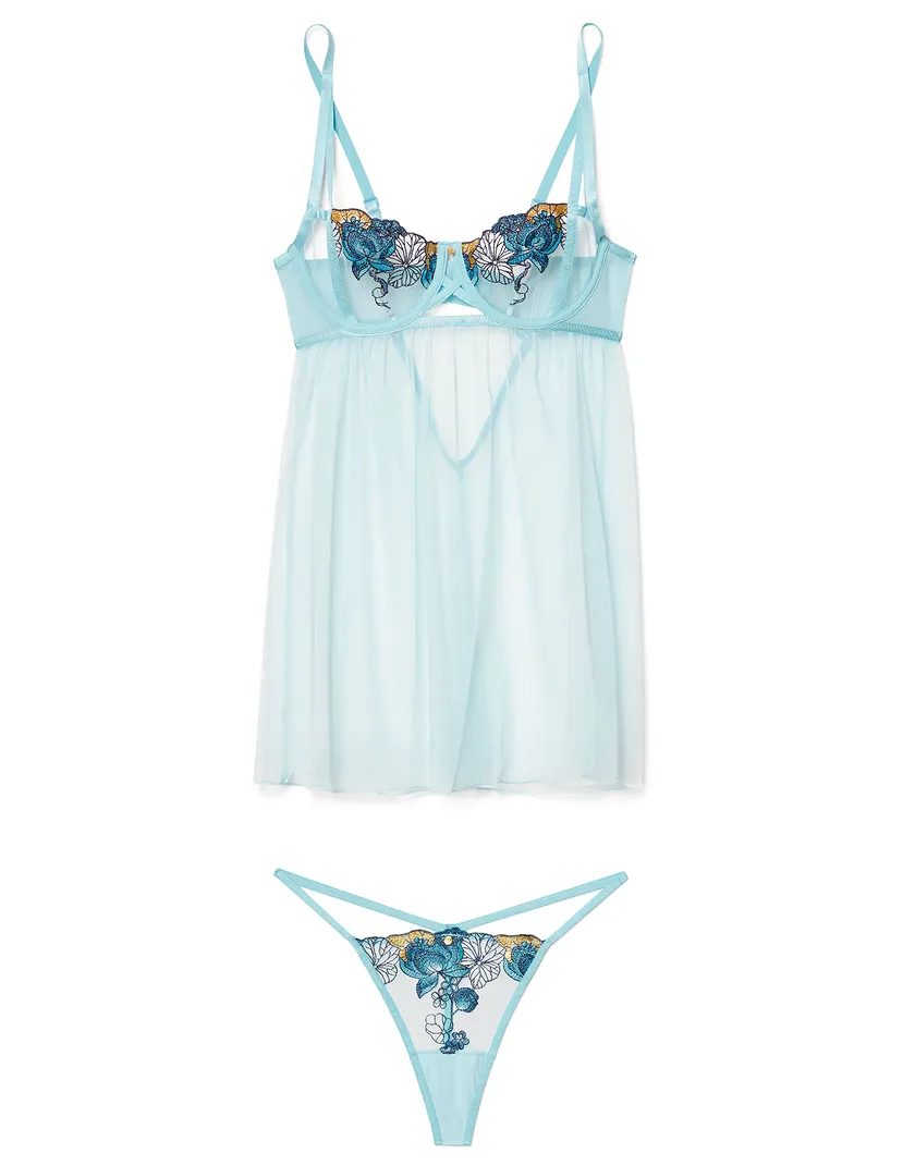 Delilah Floral Blue 2 Unlined lingerie bundle Still 2