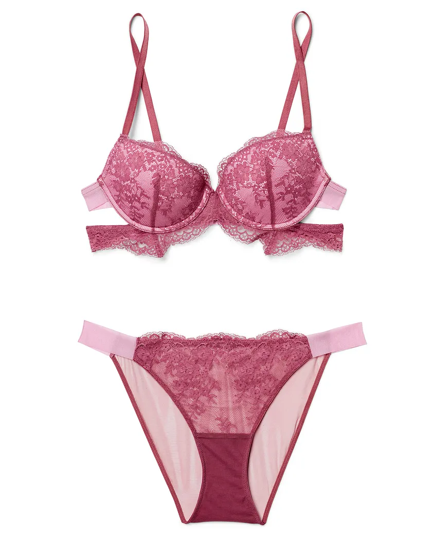 Olisa Dark Purple 3 Push Up bra bundle Still 3