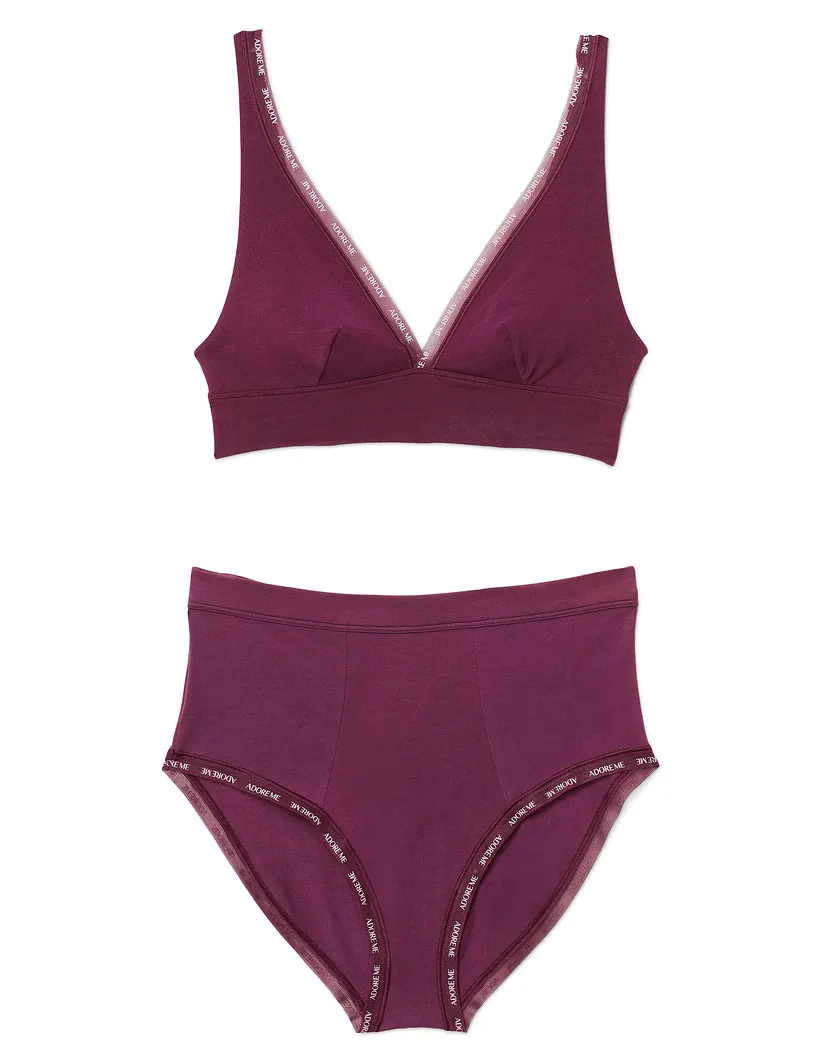Maddey Dark Purple 2 Unlined bra bundle Still 4