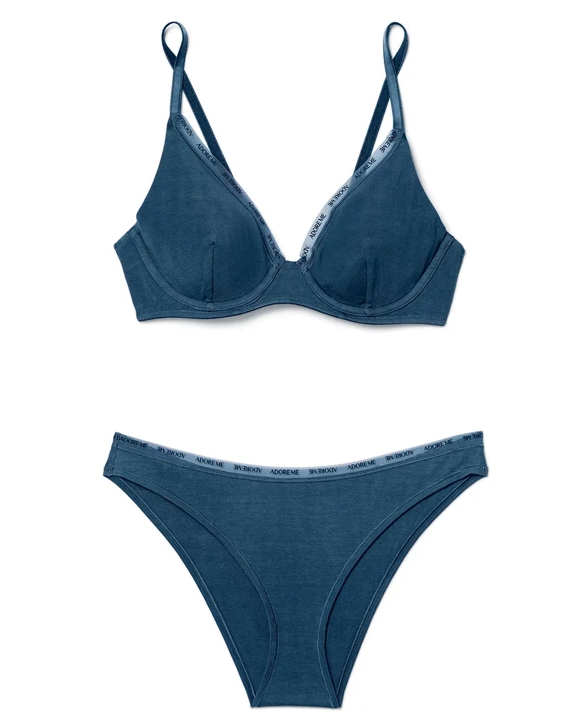 Noraeen Dark Blue 2 Unlined bra bundle Still 4