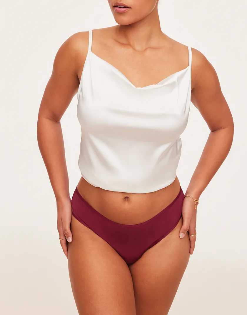 Beatrice Cheeky Dark Red panty bundle Model 4