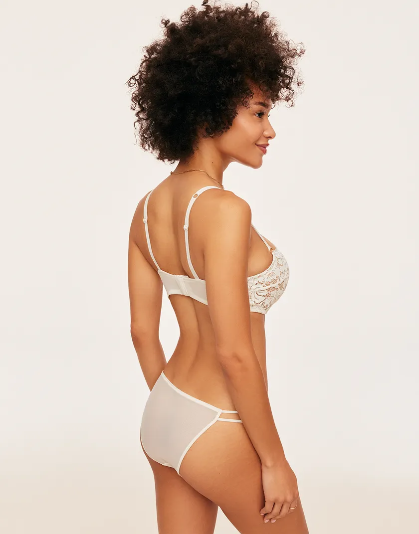 Georgianna White Push Up bra and panty bundle Model 4