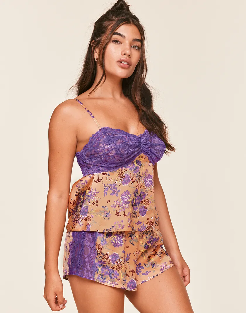 Chrisy Floral Brown sleepwear bundle Model 1