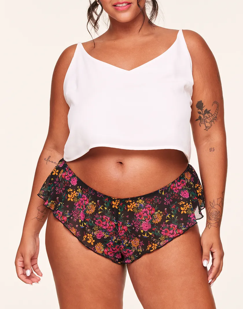 Graciela Cheeky Floral Black Plus panty bundle Model 1