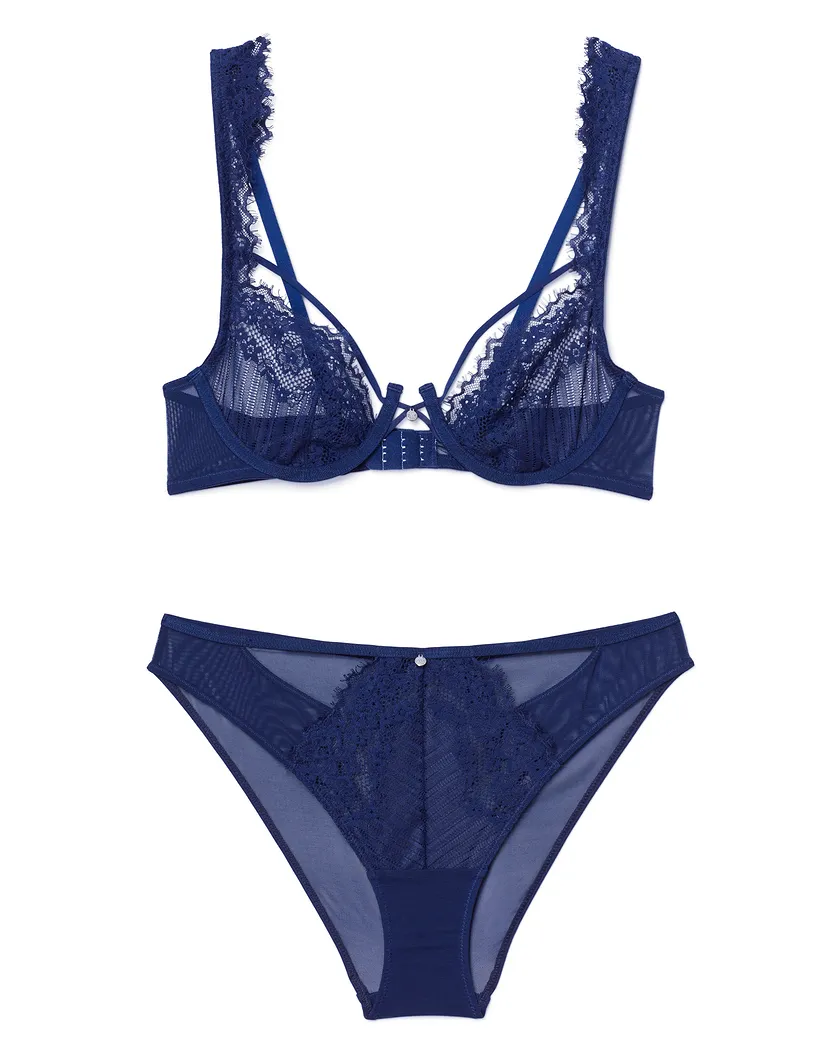 Liliana Dark Blue 2 Unlined bra bundle Still 3