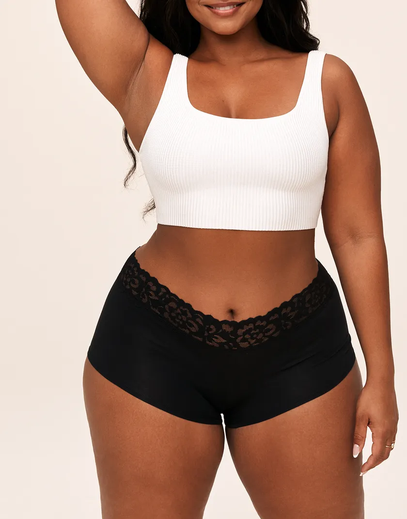 Leondra Shortie Black Plus panty bundle Model 5