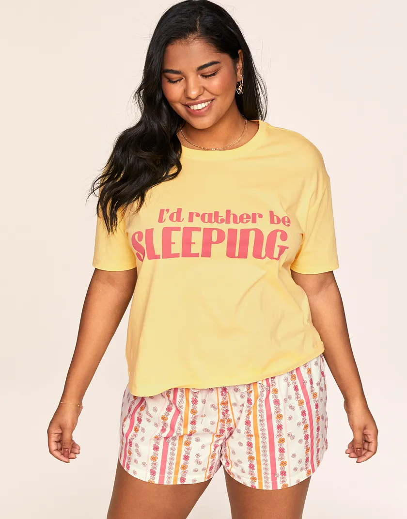 Alissa Light Yellow Plus sleepwear bundle Model 1