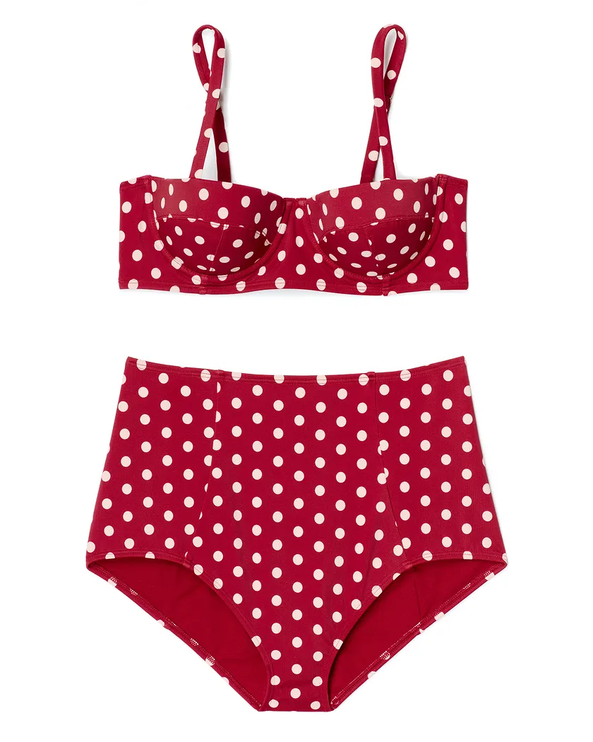Vivien Dot Red 2 Contour swimwear bundle Still 4
