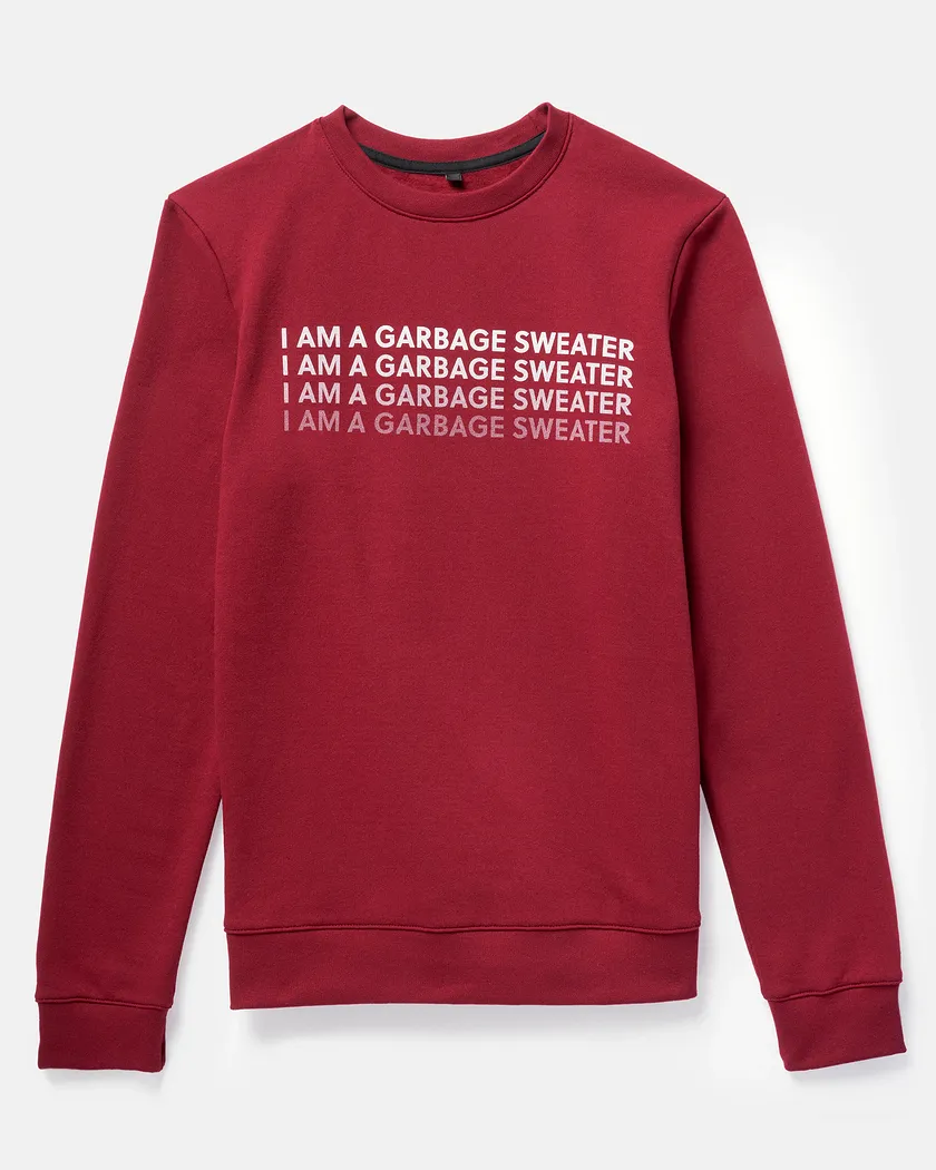 Garbage Crew Neck Dark Red sweatshirts bundle Still 2
