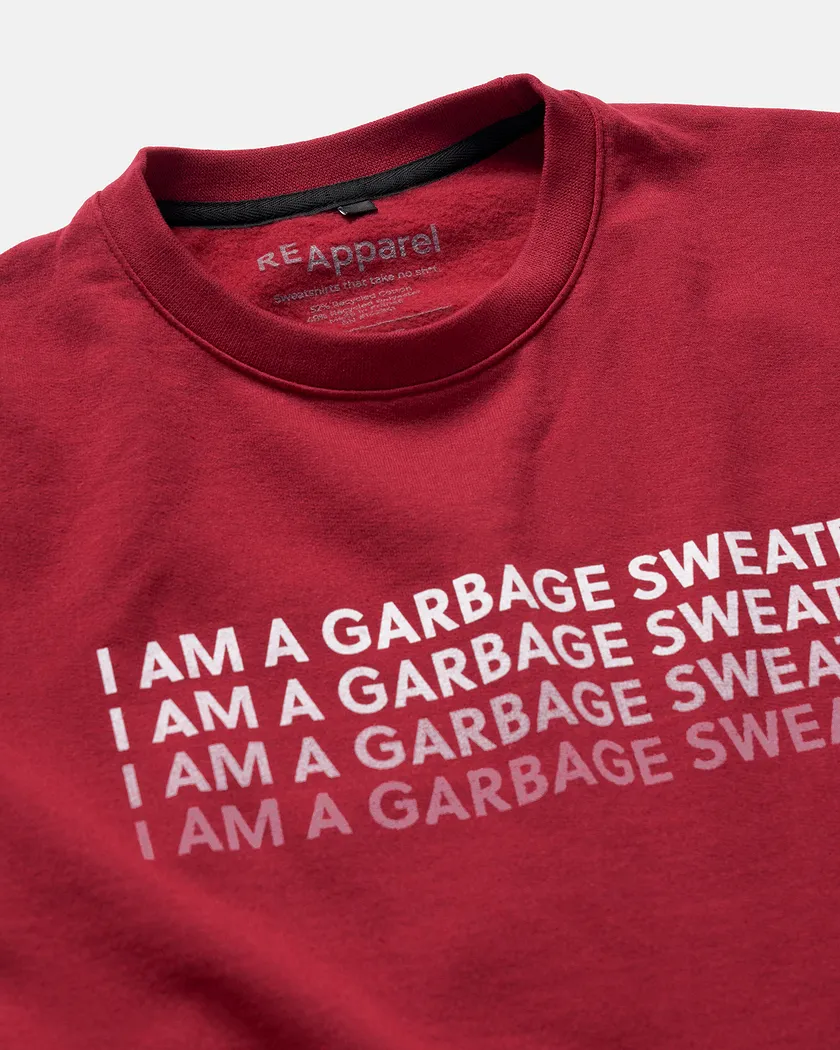 Garbage Crew Neck Dark Red sweatshirts bundle Still 3