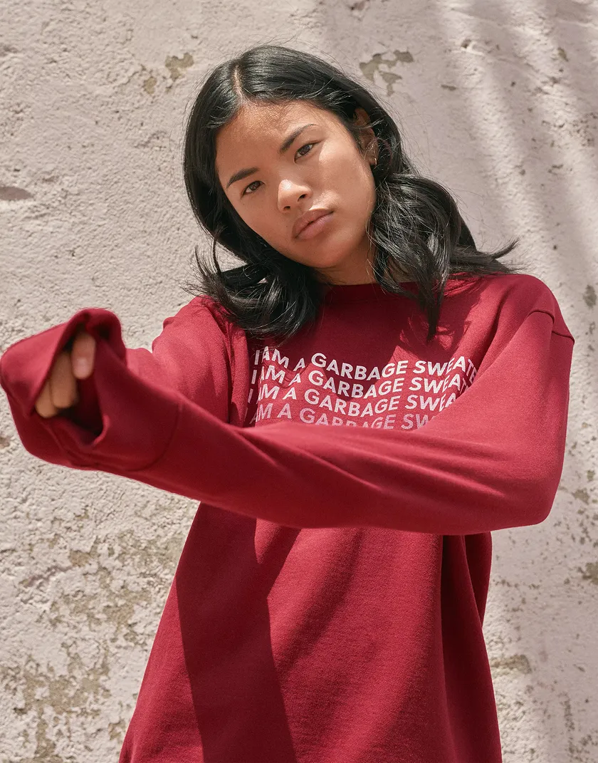 Garbage Crew Neck Dark Red sweatshirts bundle Model 5