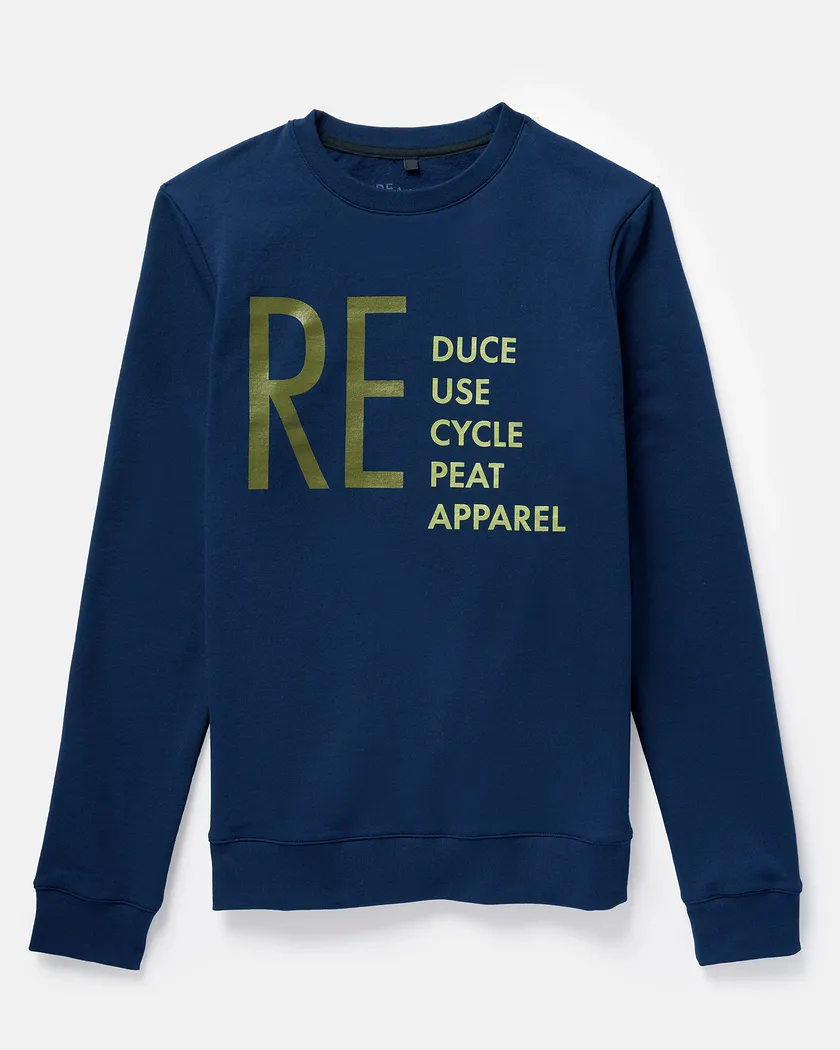 ReApparel Crew Neck Dark Blue sweatshirts bundle Still 2