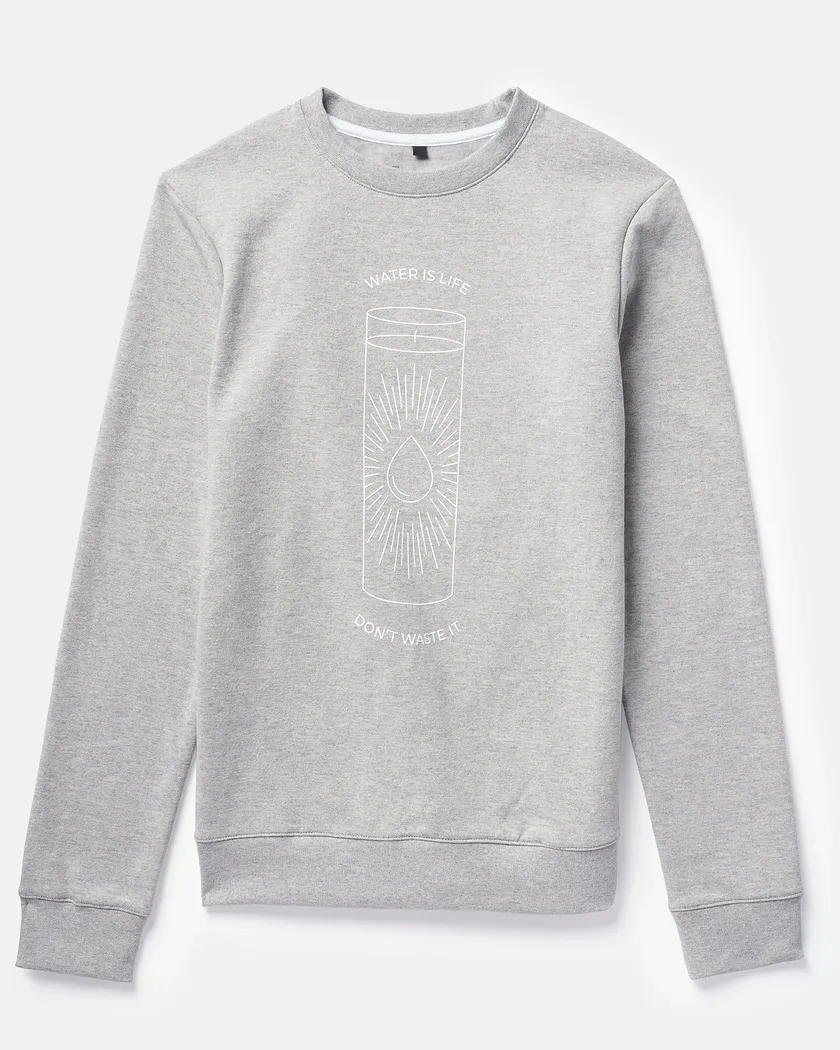 Water Crew Neck Gray sweatshirts bundle Still 2