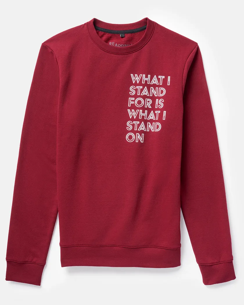 Stand Crew Neck Dark Red sweatshirts bundle Still 2