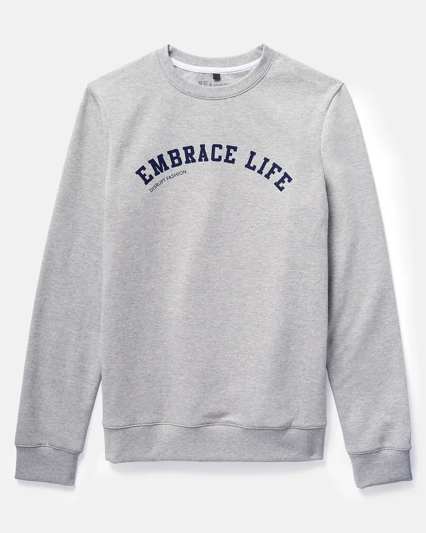 Embrace Crew Neck Gray sweatshirts bundle Still 2