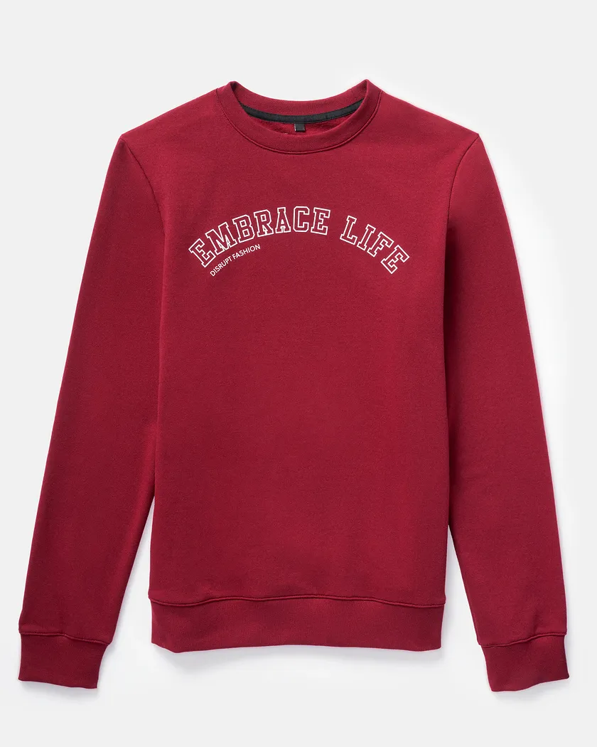 Embrace Crew Neck Dark Red sweatshirts bundle Still 2
