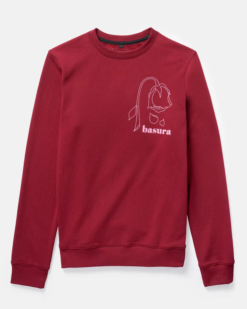 Basura Crew Neck Dark Red sweatshirts bundle Still 2