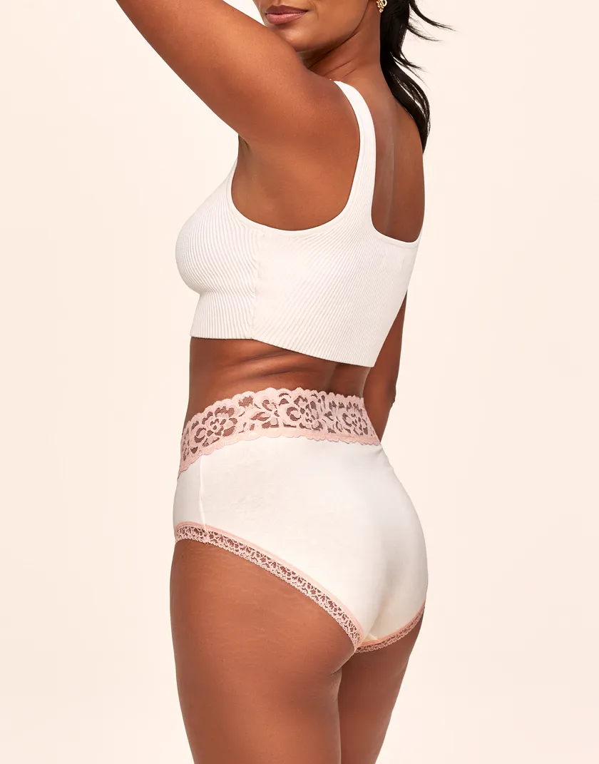 Colleen High Waisted White panty bundle Model 2