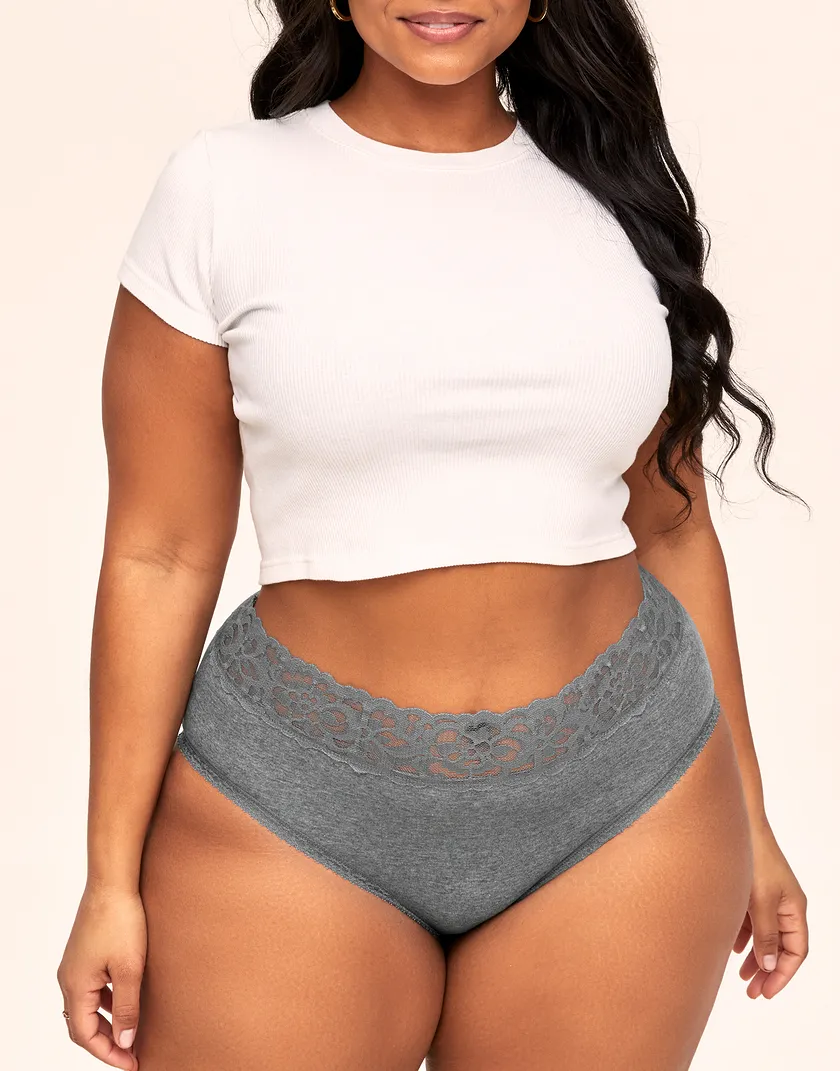 Colleen High Waisted Gray Plus panty bundle Model 5