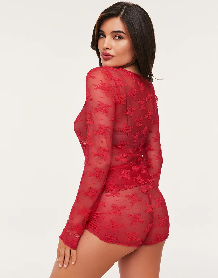 Gwendlyn Dark Red lounge bundle Model 6