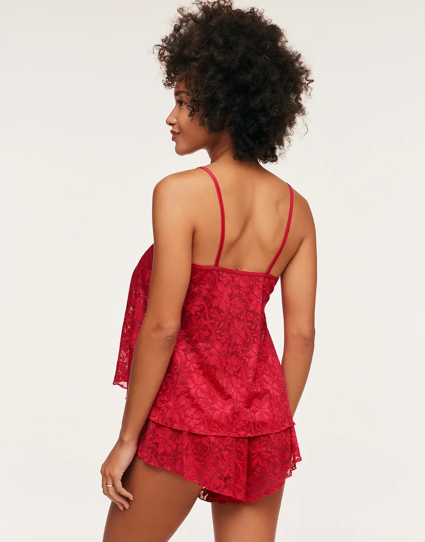 Jacklyn Dark Red lingerie bundle Model 4