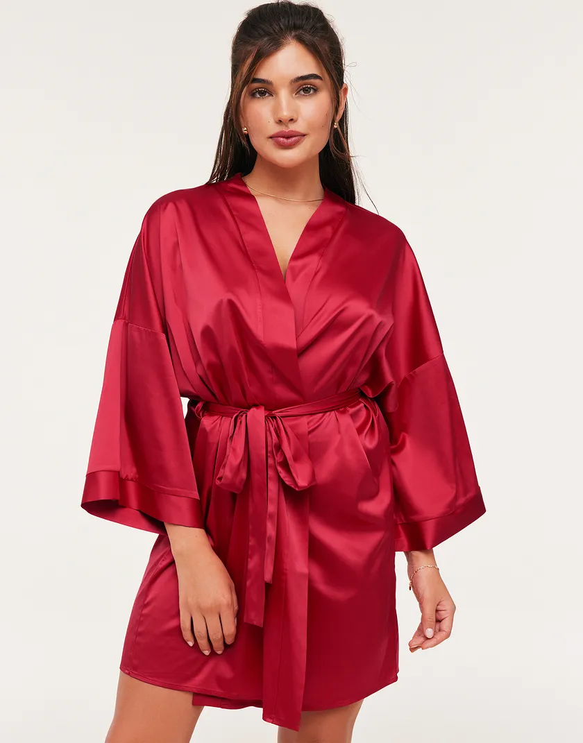 Roxey Dark Red sleepwear bundle Model 1