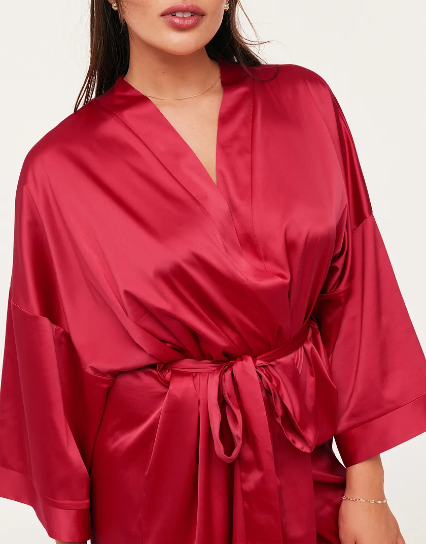 Roxey Dark Red sleepwear bundle Model 4