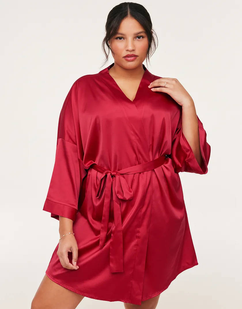 Roxey Dark Red Plus sleepwear bundle Model 2