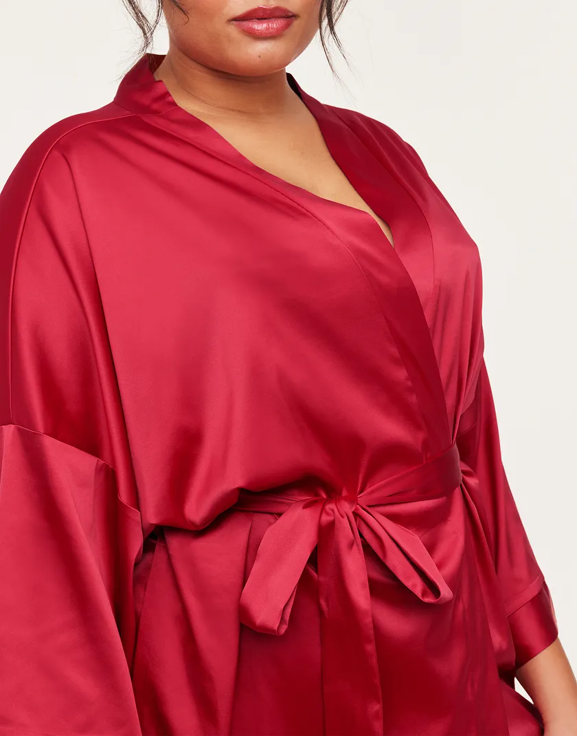 Roxey Dark Red Plus sleepwear bundle Model 5