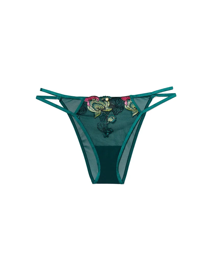Jayda Solo Brazilian Floral Green panty bundle Still 1