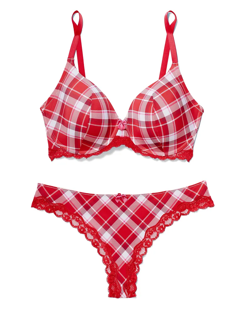 Nare Plaid Red 13 Contour bra bundle Still 1