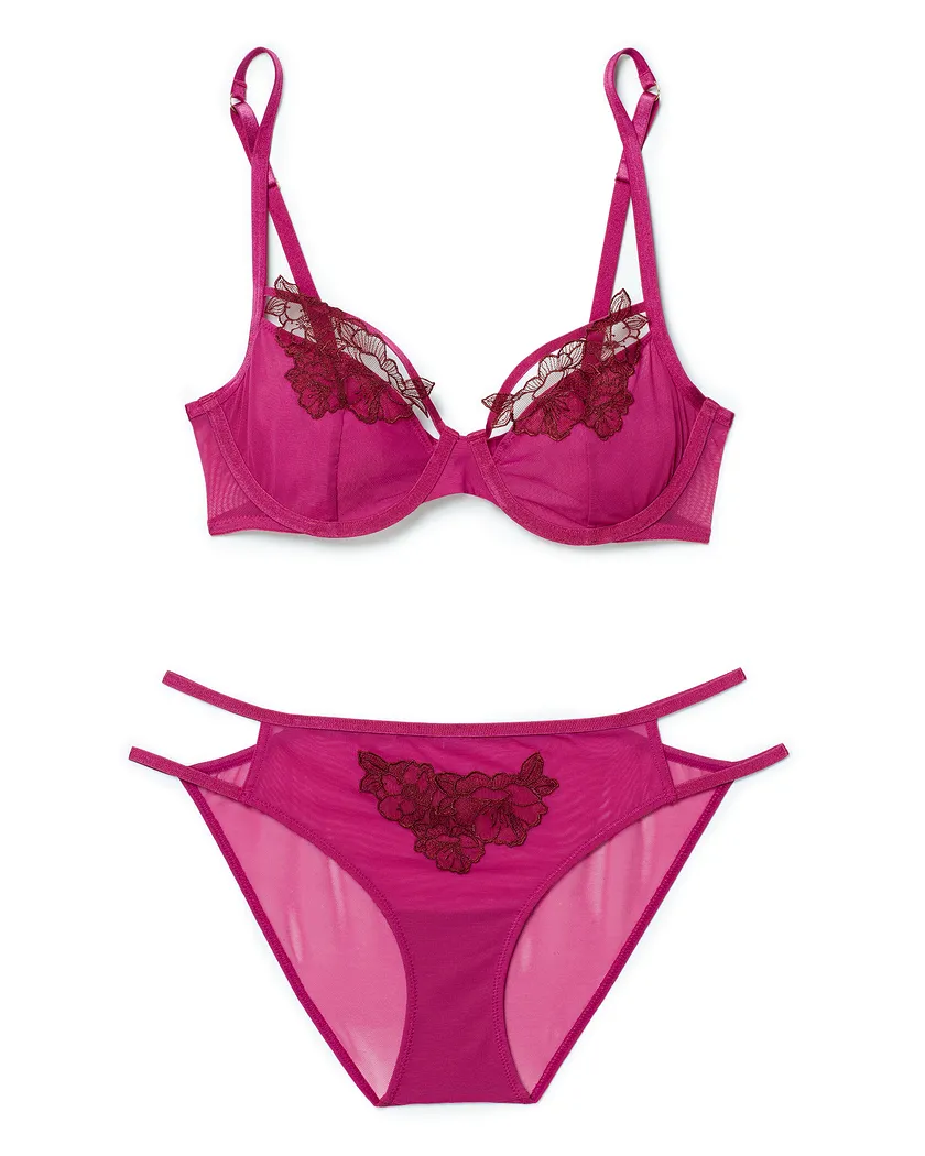 Andy Dark Pink 2 Unlined bra bundle Still 3