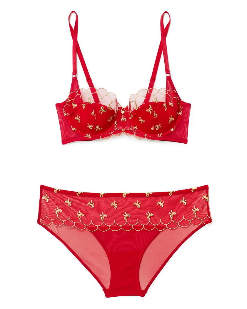 Bettie Dark Red 2 Contour bra bundle Still 3