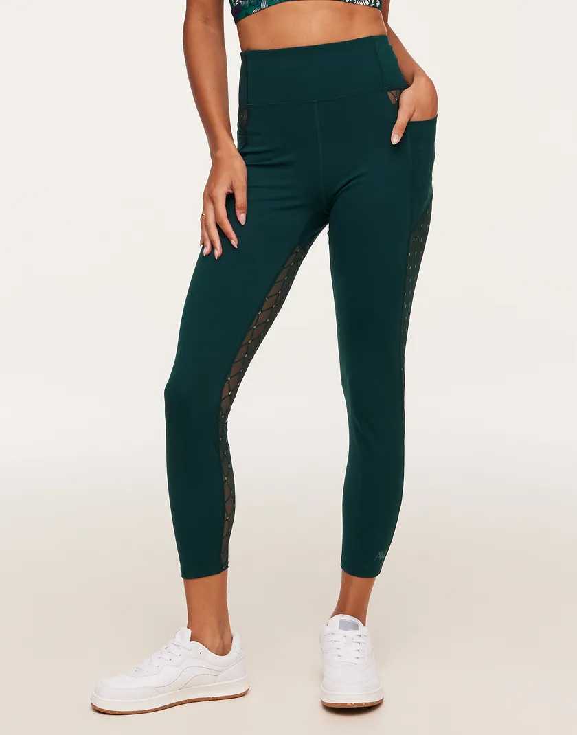 Lotus Novelty Mesh Legging Dark Green activewear bundle Model 6