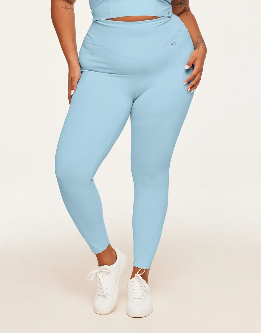 Awaken Reflective Legging Light Blue Plus activewear bundle Model 2