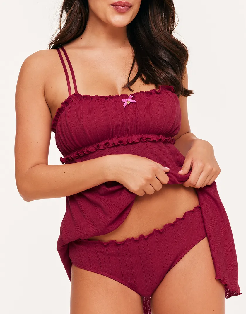 Ophylia Dark Red sleepwear bundle Model 6