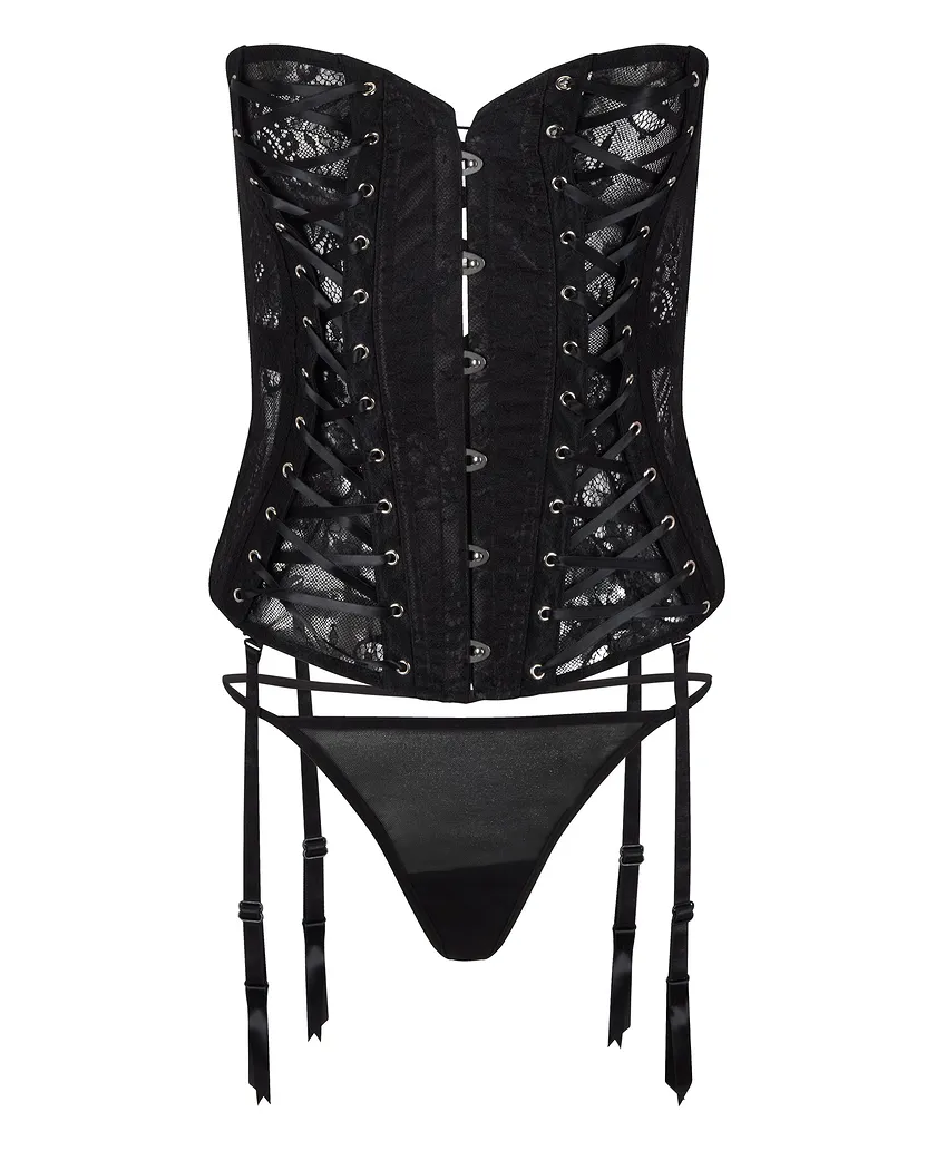 Nikita Black Unlined corset bundle Still 3