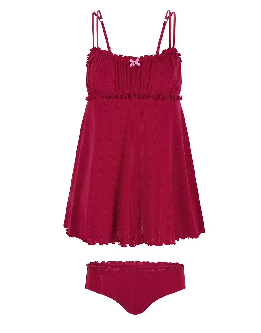 Ophylia Dark Red sleepwear bundle Still 3