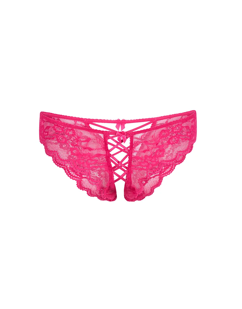 Sarina Crotchless Dark Pink panty bundle Still 3