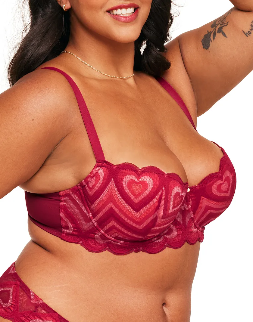 Amorina Dark Red 2 Plus Contour bra bundle Model 2