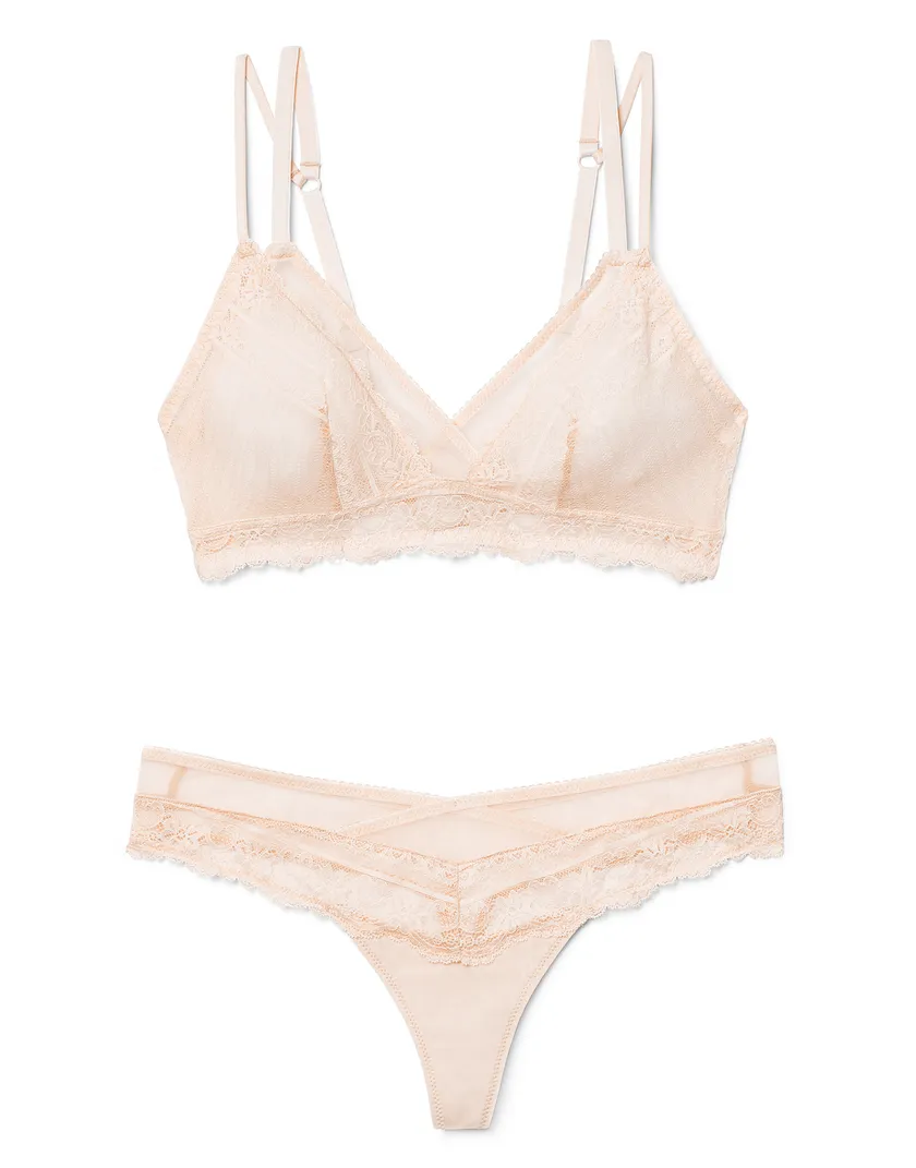 Mindi Light Beige Unlined bra and panty bundle Still 4