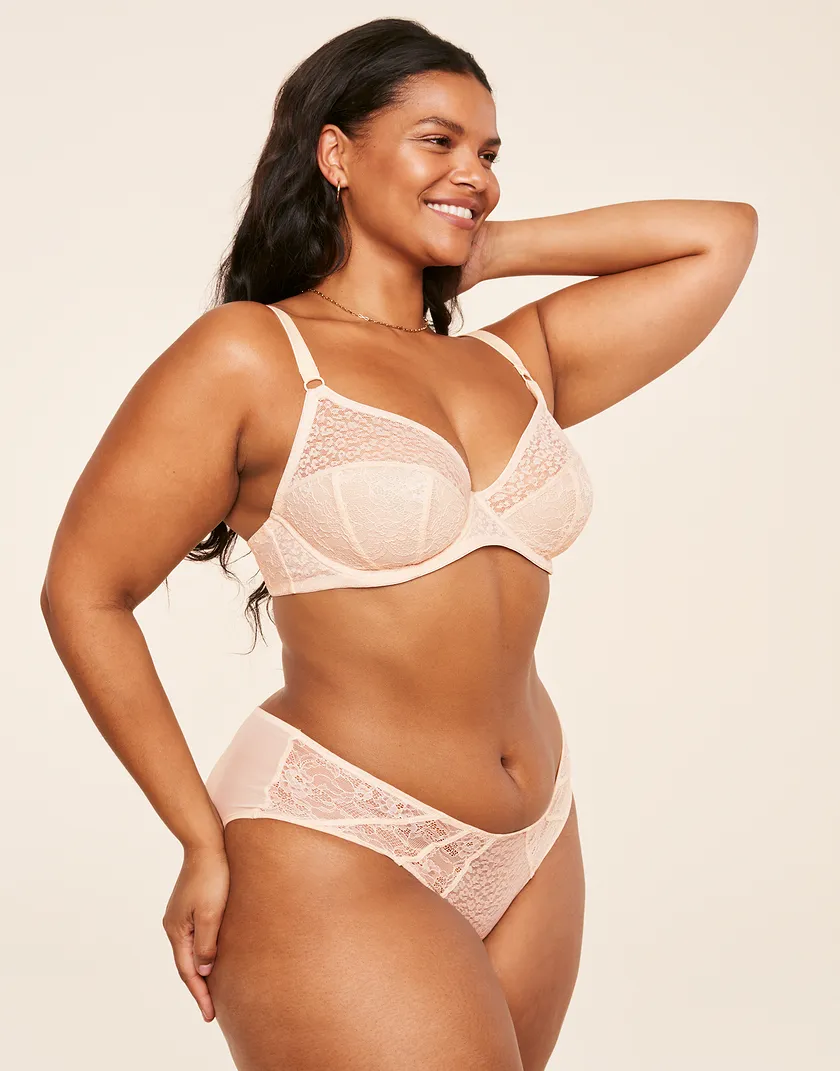 Roxana Light Beige Plus Unlined bra and panty bundle Model 2