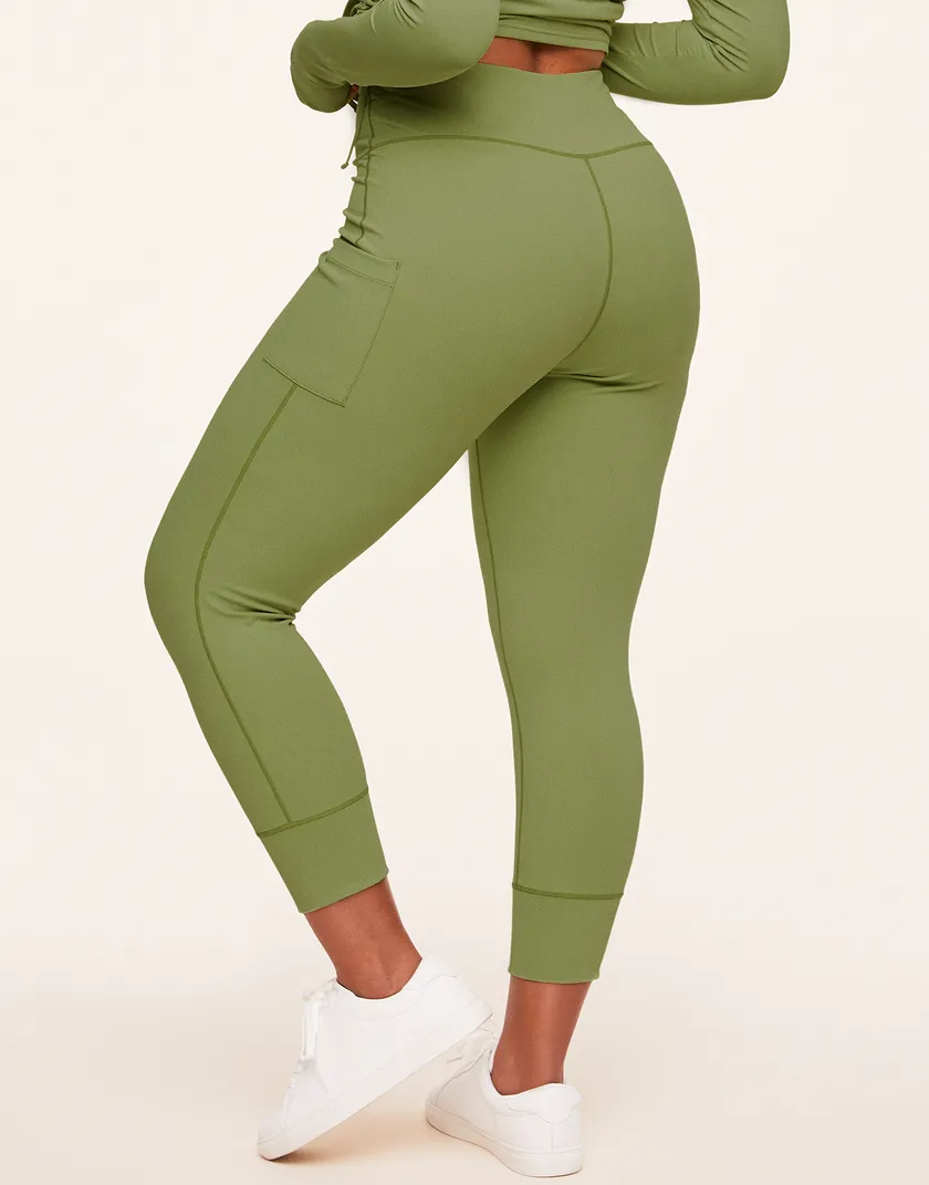 Cora Cozy Slim Jogger Medium Green Plus activewear bundle Swatch 6