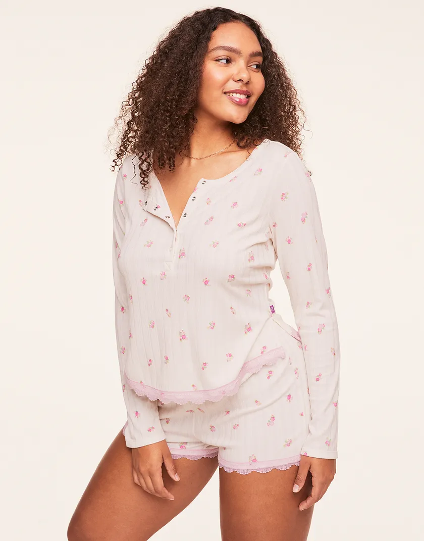 Kennedy Floral Pink Plus sleepwear bundle Model 2