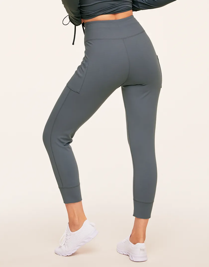Cora Cozy Slim Jogger Dark Gray activewear bundle Model 6