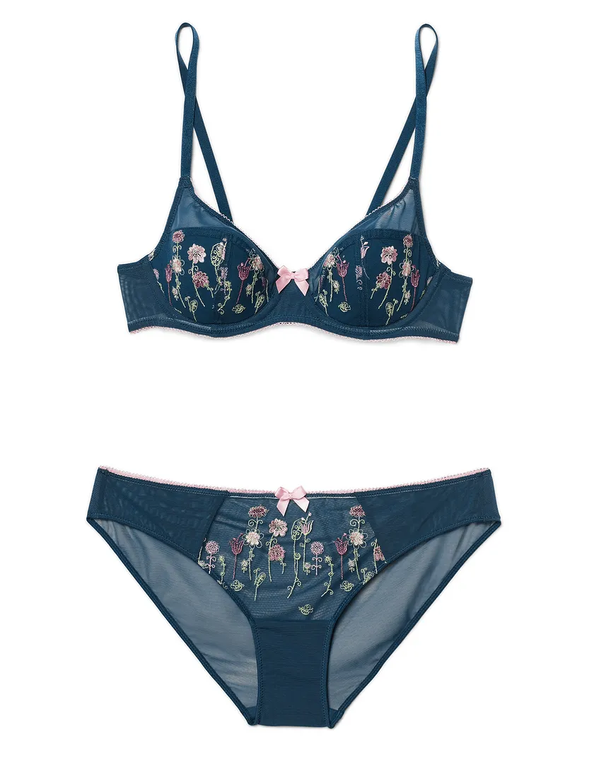 Elie Dark Blue 2 Lightly Lined bra bundle Still 5