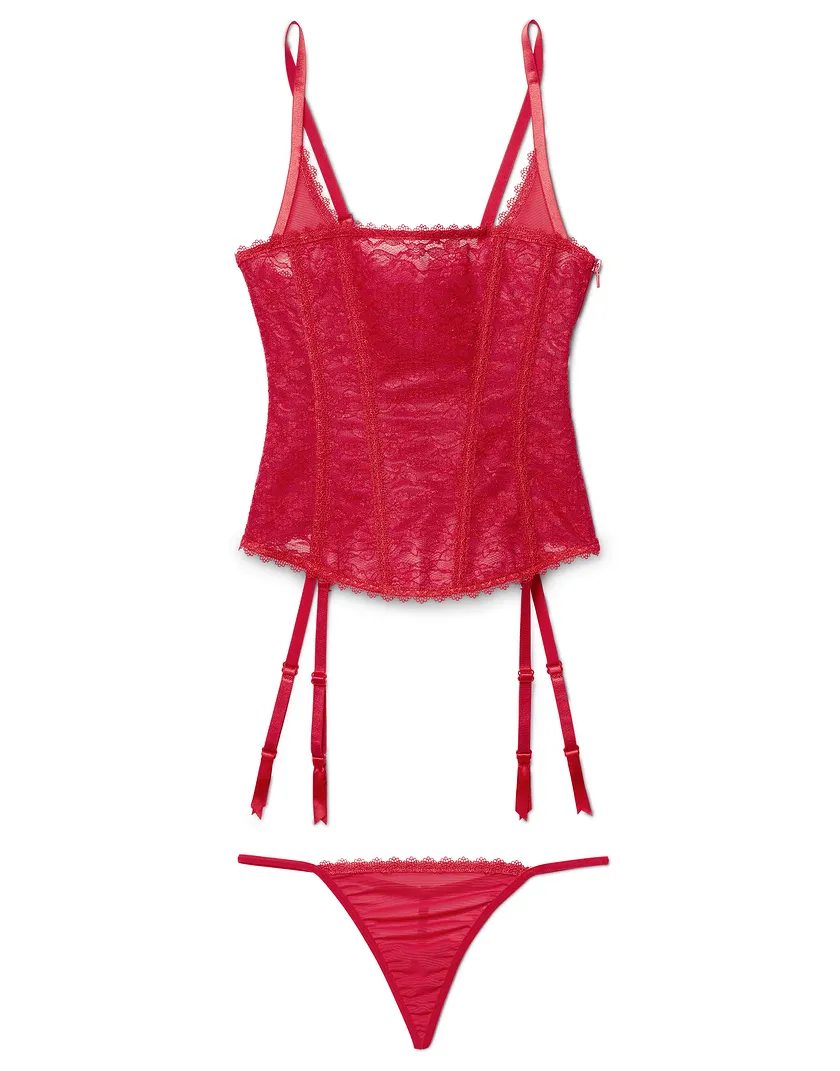 Vira Dark Red corset bundle Still 3